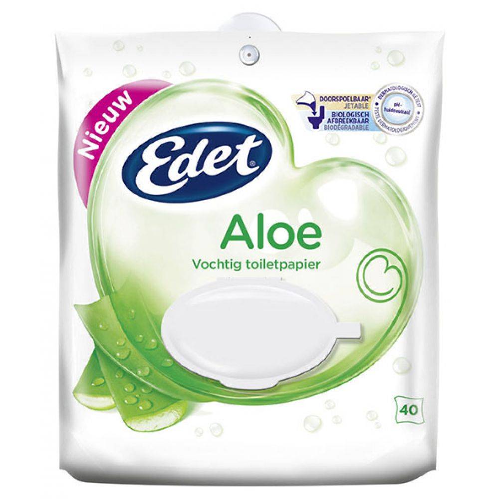 Edet Aloe Vera Feuchtes Toilettenpapier – 40 Stück – Online Voordeelshop