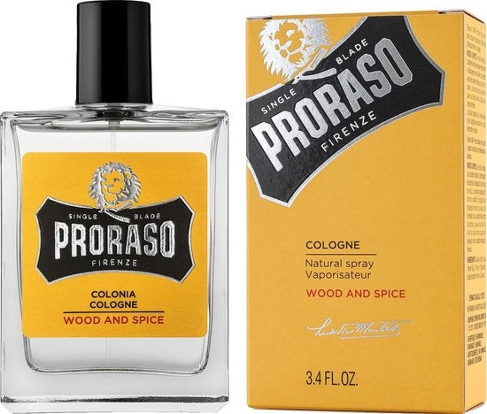 Proraso Wood and Spice Eau de Cologne 100ml Spray