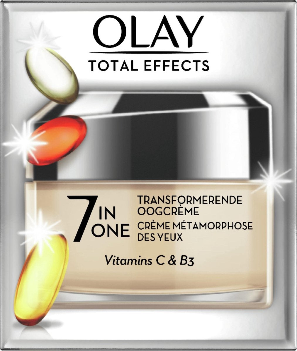 Olay Total Effects Augencreme mit Niacinamid – 15 ml – Verpackung beschädigt