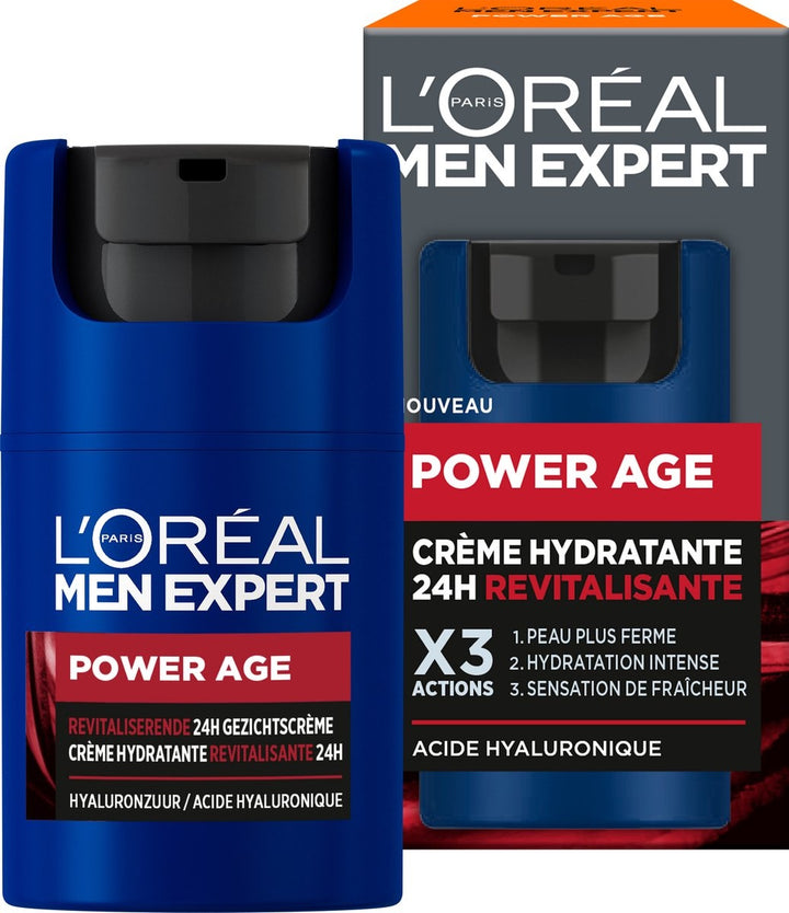 L'Oréal Paris Men Expert Power Age – Feuchtigkeitsspendende Gesichtscreme gegen Hautalterung – 50 ml – Tagescreme