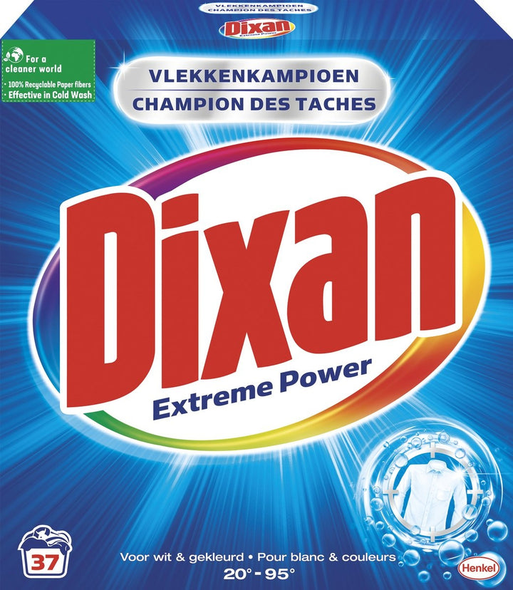 Dixan Extreme Power Waspoeder- 2,22 kg voor 37 wasbeurten - Verpakking beschadigd