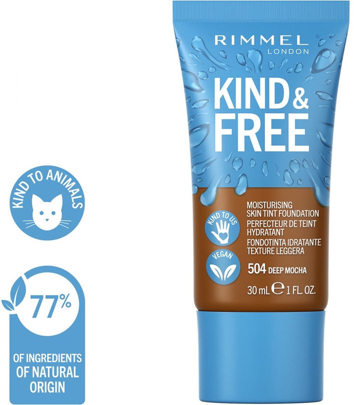 Rimmel London KIND &amp; FREE Vegan Foundation – 504 Deep Mocha