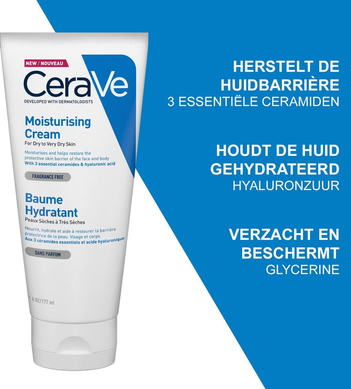 CeraVe - Moisturizing Cream - voor droge tot zeer droge huid - 177ml