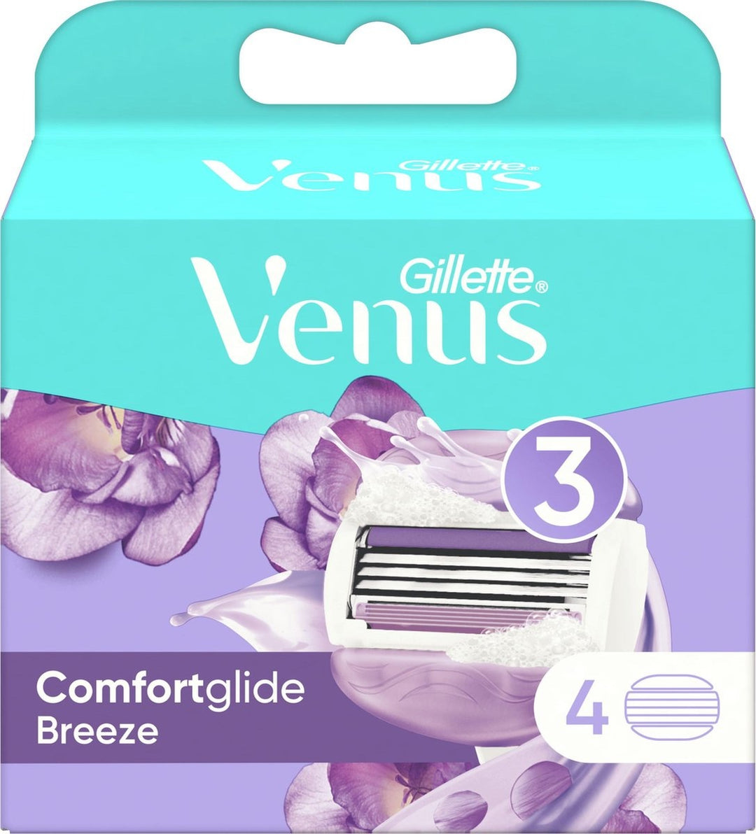 Gillette Venus Comfortglide Breeze Rasierklingen für Damen – 4 Nachfüllklingen