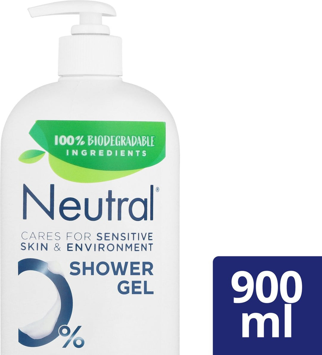 Neutrales 0 % mildes Duschgel – 0 % Parfüm und 0 % Farbstoffe – 900 ml – Pumpe beschädigt