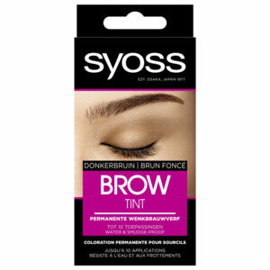 Syoss - Brow Tint - Eyebrow Dye - Dark Brown - Permanent
