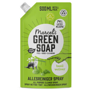 Marcel's Green Soap Allzweckreiniger-Spray, Basilikum und Vertivergras, Nachfüllung, 500 ml