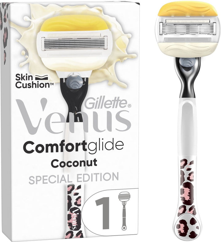 Gillette Venus Comfortglide Coconut – Für eine gründliche Rasur – 1 Griff – 1 Rasierklinge – Verpackung beschädigt