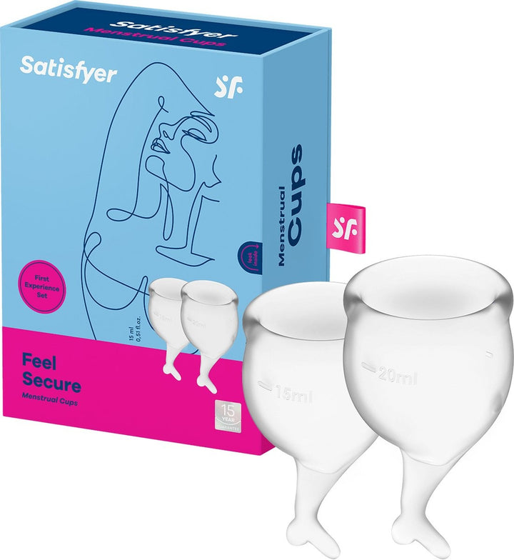 Satisfyer Feel Secure - Menstruatiecup - 2 stuks - Lila - Maat M + S