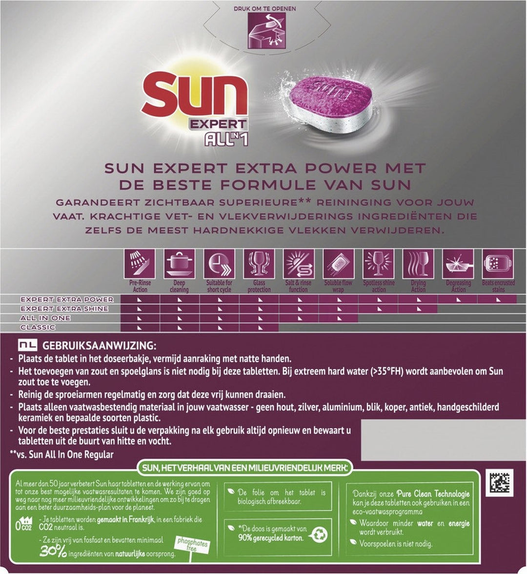 Sun Expert All-in 1 Vaatwastabletten - 60 tabletten - Verpakking beschadigd