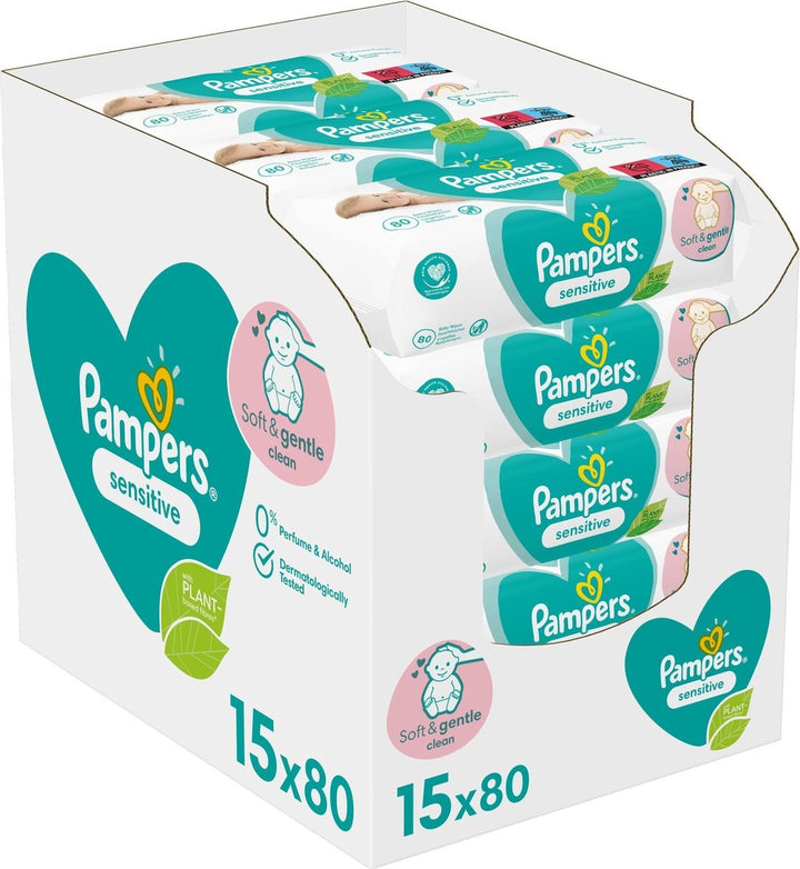 Pampers Sensitive Babyfeuchttücher – 1200 Stück