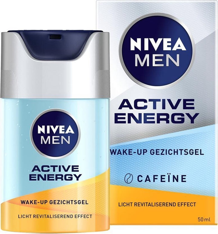 NIVEA MEN Active Energy Wake-up Gesichtsgel – 50 ml – Verpackung beschädigt