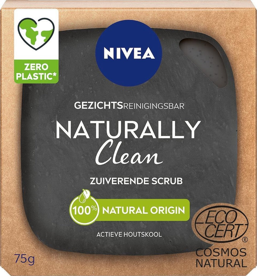 NIVEA Naturally Clean Face Bar Reinigungspeeling – 75 g