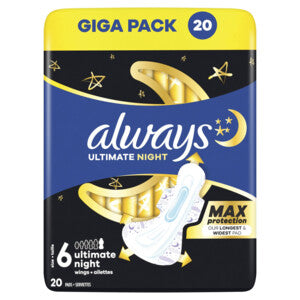 Always Maandverband Ultra Ultimate Night - 20 stuks