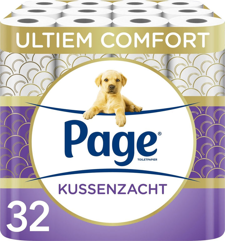 Page Toilettenpapier – Kissenweiches Toilettenpapier – 3-lagig – Vorteilspack – 32 Rollen