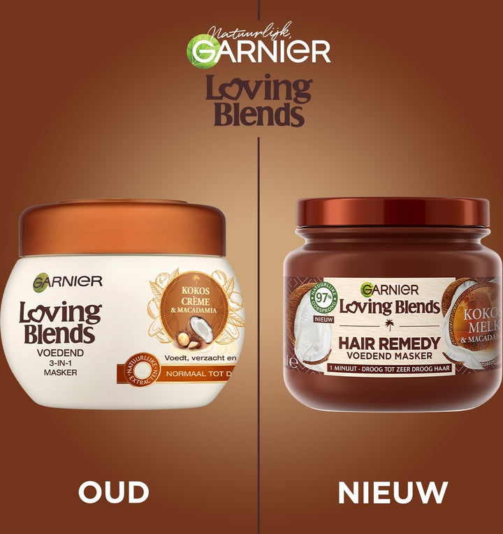 Garnier Loving Blends Mask Coconut Milk &amp; Macadamia Normales bis trockenes Haar 340 ml