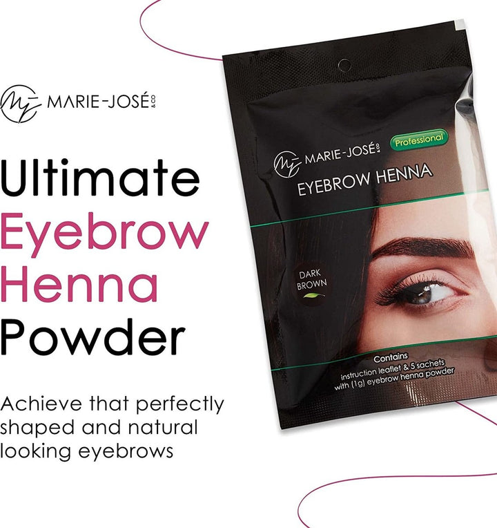 Marie-Jose &amp; Co Henna Eyebrow Henna Dark Brown - Packaging damaged