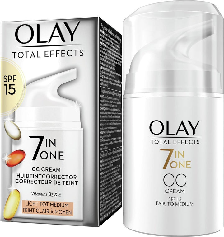 Olay Total Effects 7in1 CC Crème - Licht Tot Medium - Met SPF15 - 50ml - Verpakking beschadigd