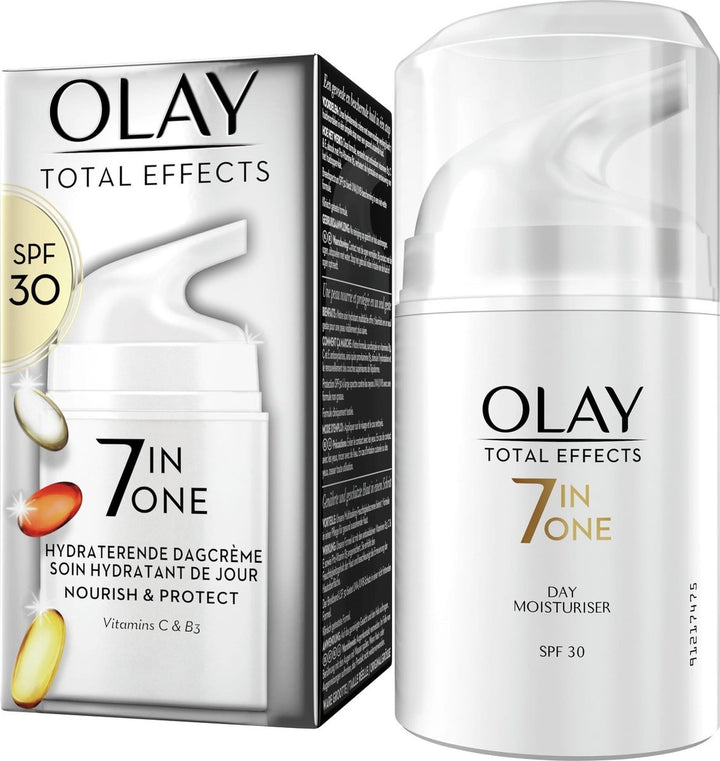 Olay Total Effects 7in1 Hydrating Day Cream - SPF 30 And Niacinamide - 50ml - Packaging damaged