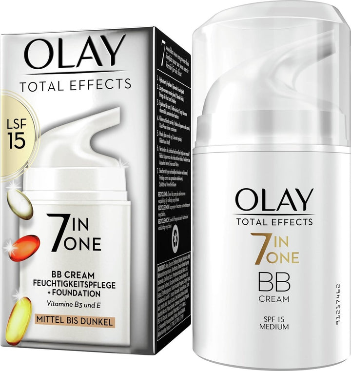 Olay Total Effects 7in1 BB Crème - Medium Tot Donker - SPF15 - 50ml - Verpakking beschadigd