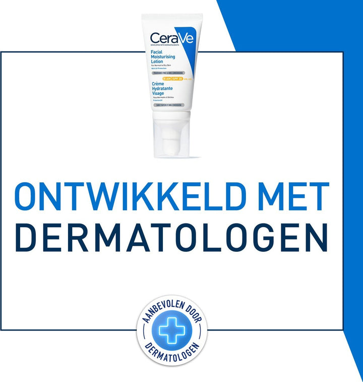 CeraVe Facial Moisturizing Lotion SPF30 - Dagcrème - normale tot droge huid - 52ml - Hydraterende dagcreme - Verpakking beschadigd