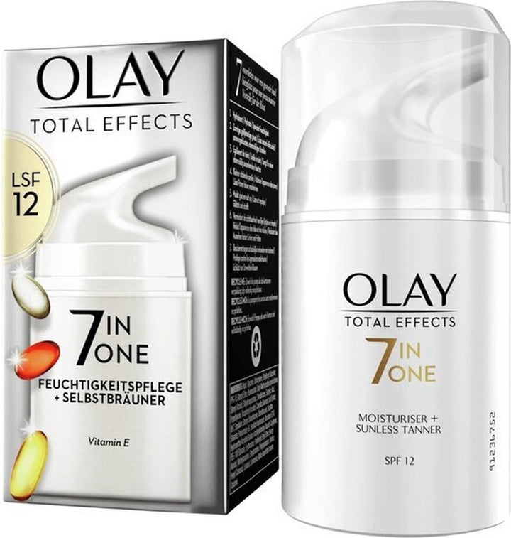 Olay Total Effects 7in1 Hydraterende Dagcrème En Zelfbruiner - SPF12 - 50ml - Verpakking beschadigd