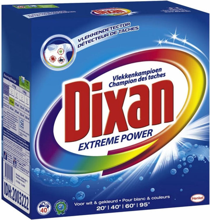 Dixan Extreme Power Waspoeder- 2,22 kg voor 37 wasbeurten - Verpakking beschadigd