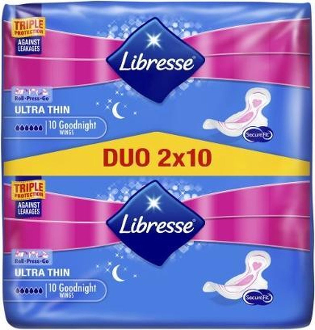 Libresse Ultra Night Wing Sanitary Pads Duo Pack x 10 pieces