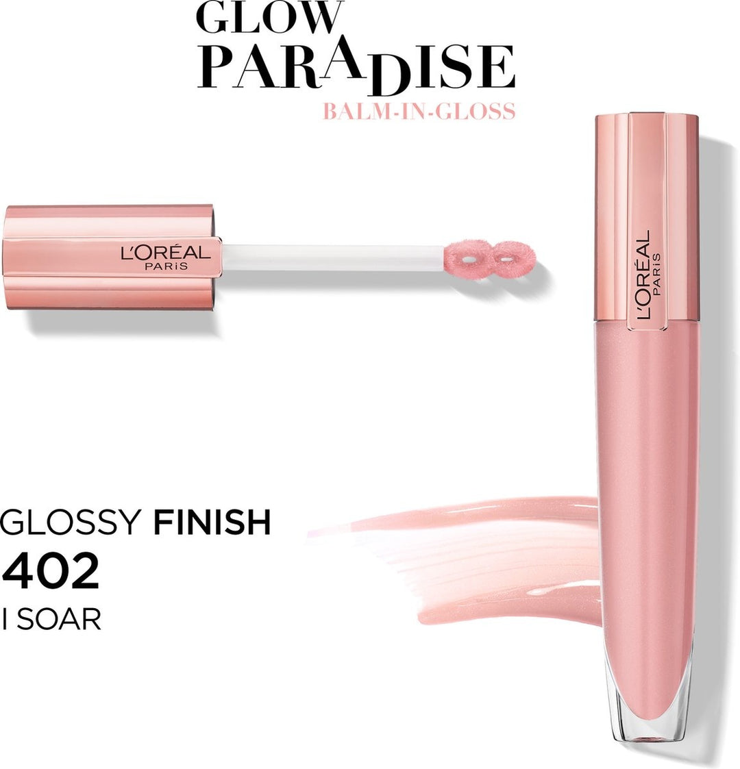 L'Oréal Paris Glow Paradise Balm in Glanz – 402 I Soar – Transparentes Rosa