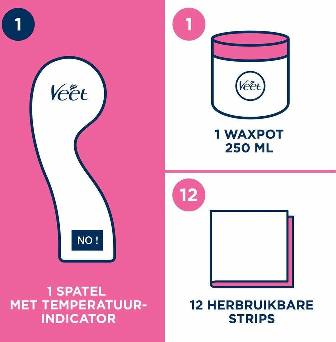 Veet Minima – Warmes orientalisches Wachs – Arganöl 250 ml – Verpackung beschädigt