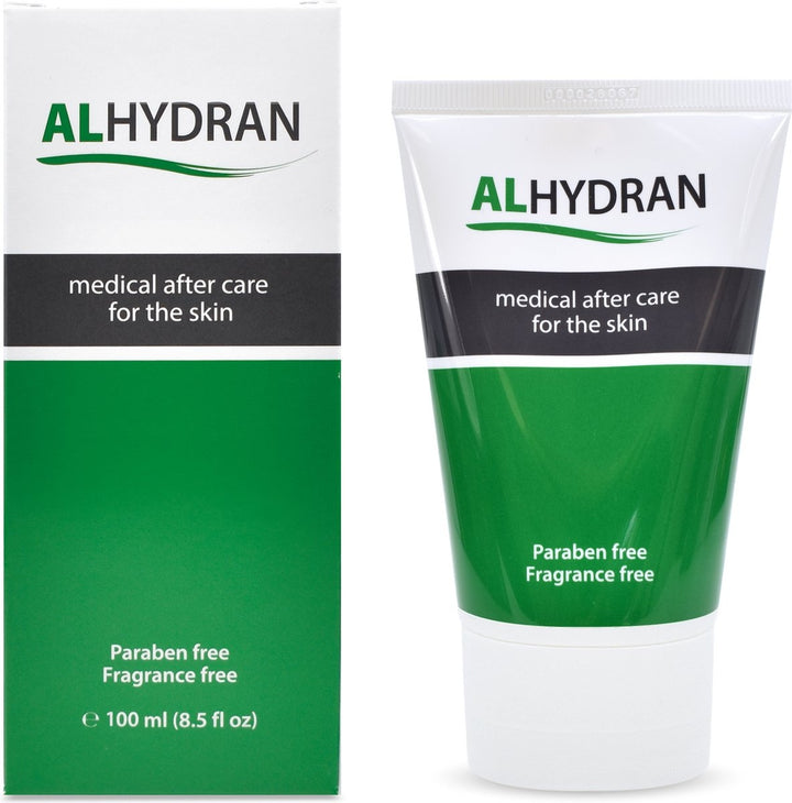 ALHYDRAN 100 ml | Feuchtigkeitscreme | Creme gegen Verbrennungen und Narben – Verpackung beschädigt