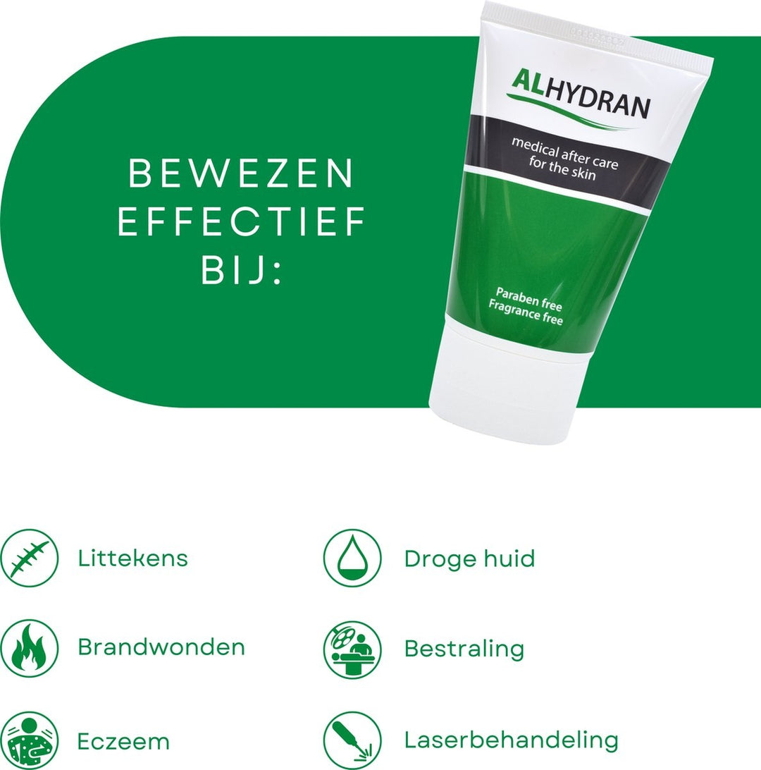 ALHYDRAN 100 ml | Feuchtigkeitscreme | Creme gegen Verbrennungen und Narben – Verpackung beschädigt