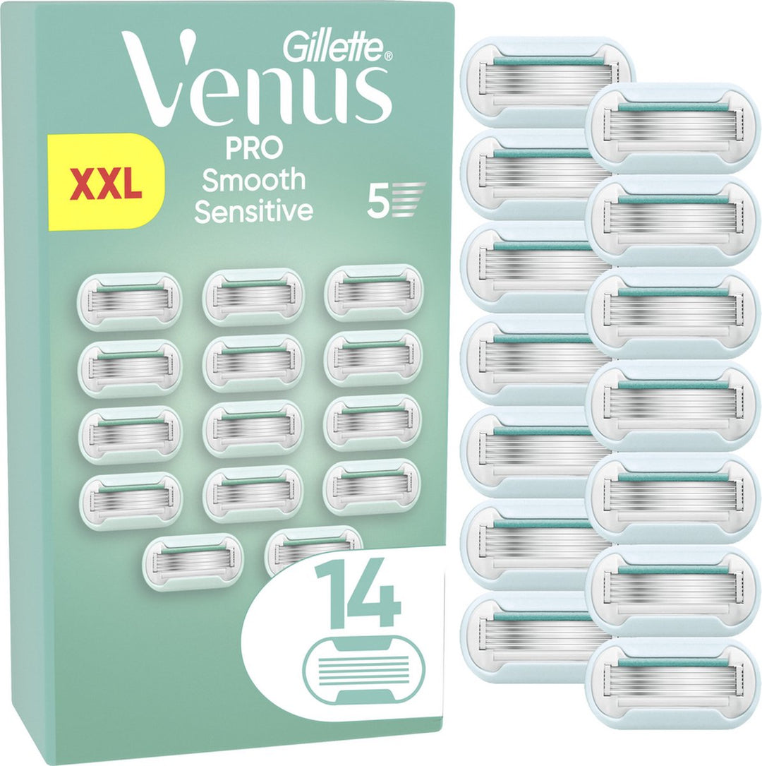 Gillette Venus Pro Smooth Sensitive Klingen für Frauen – Für empfindliche Haut – 14 Stück – Beschädigte Verpackung