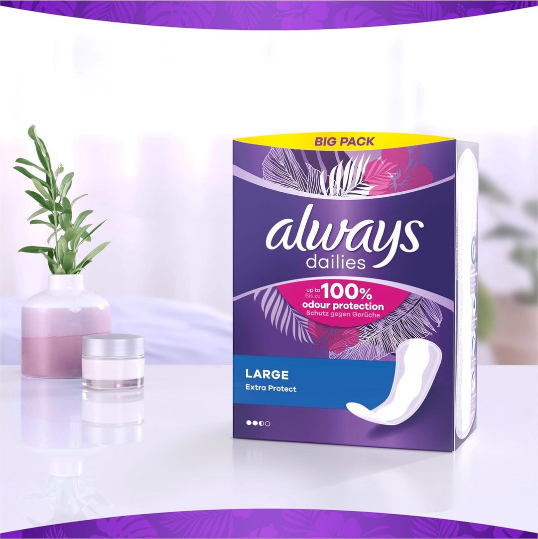 Always Dailies Large Extra Protect Panty Liners 68 pieces - Packaging damaged