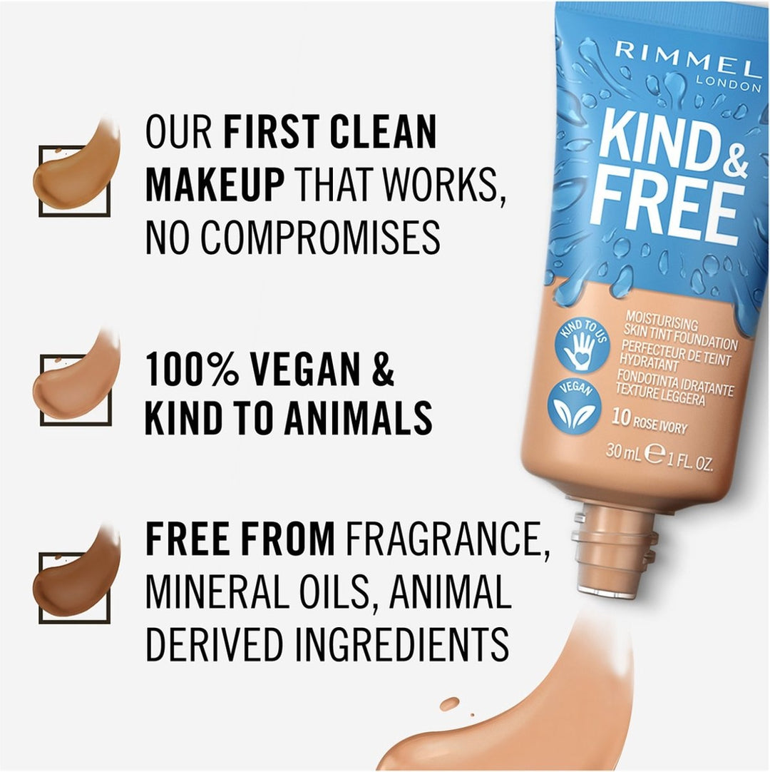 Rimmel London KIND &amp; FREE Vegan Foundation - 504 Deep Mocha