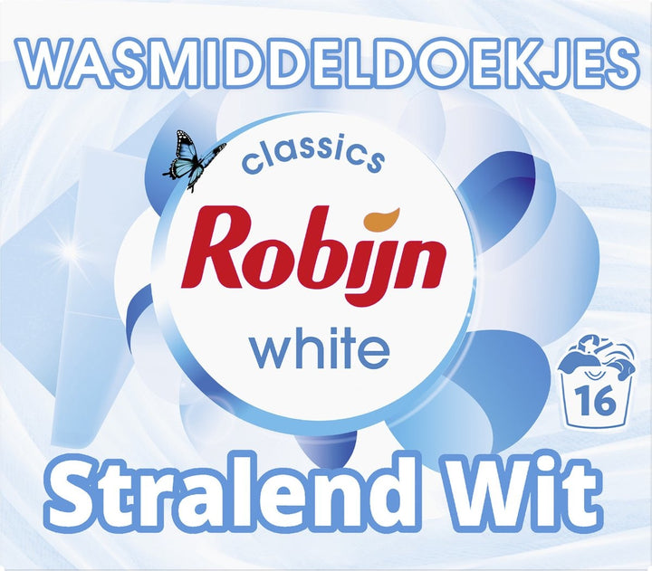 Robijn Classics Radiant White Waschmitteltücher 16 Waschstreifen