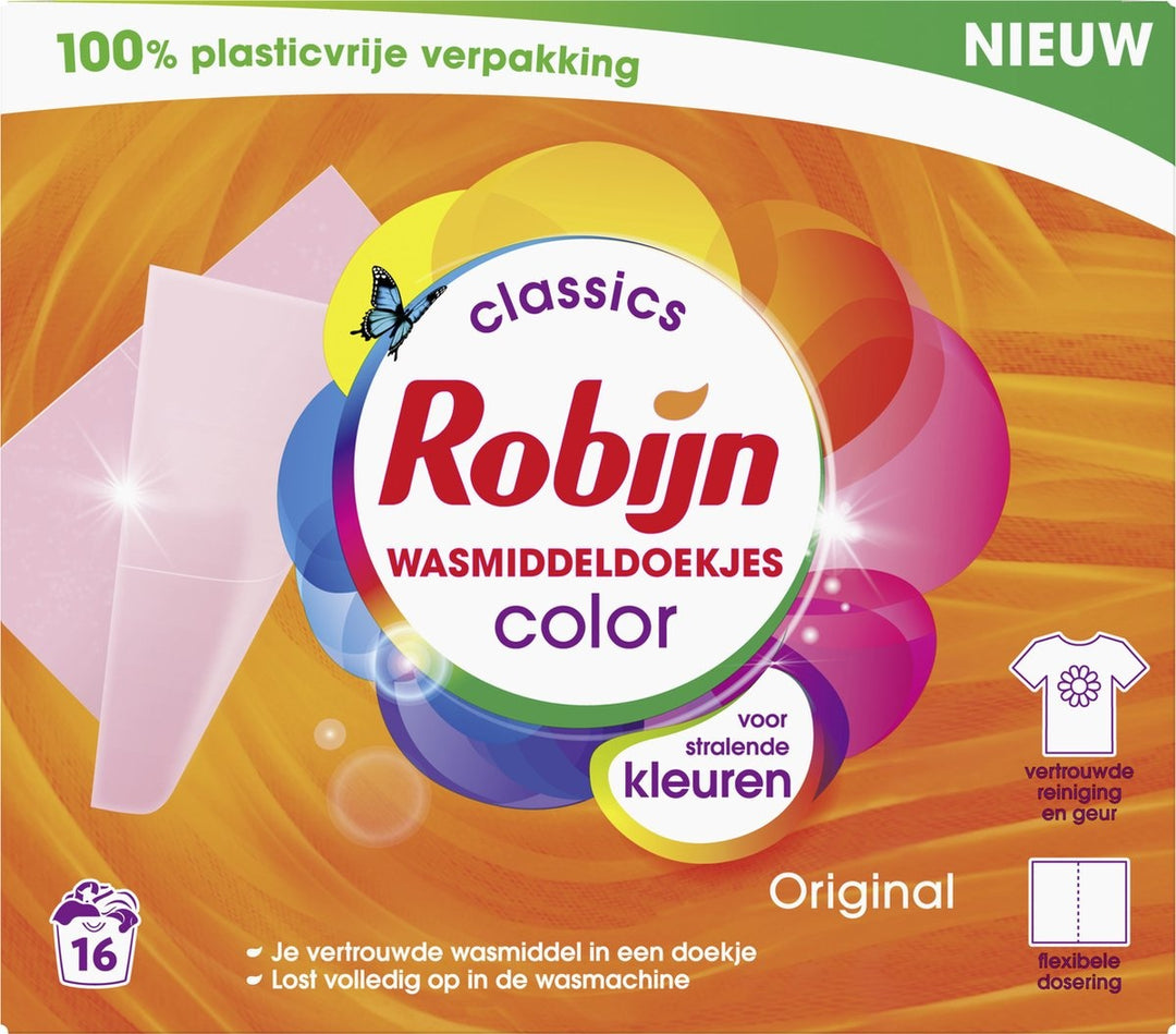 Robijn Classics Color Waschmitteltücher 16 Waschstreifen