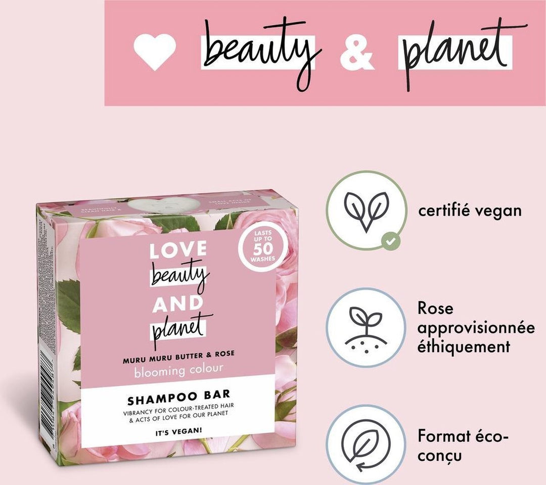 Love Beauty and Planet Shampoo Bar Muru Muru Butter & Rose - 90 gram