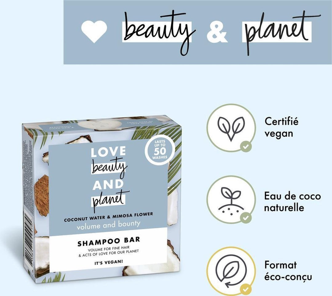 Shampoo Bar Coconut Water &amp; Mimosa Flower Volume &amp; Bounty 90 gr – Verpackung beschädigt