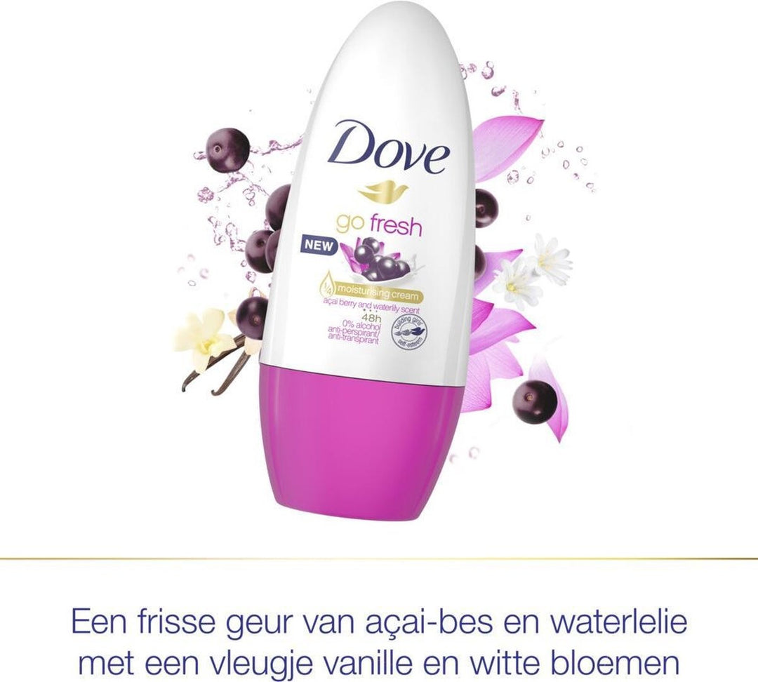 Dove Deodorant Roller Go Fresh Acai Berry &amp; Waterlily 50ml