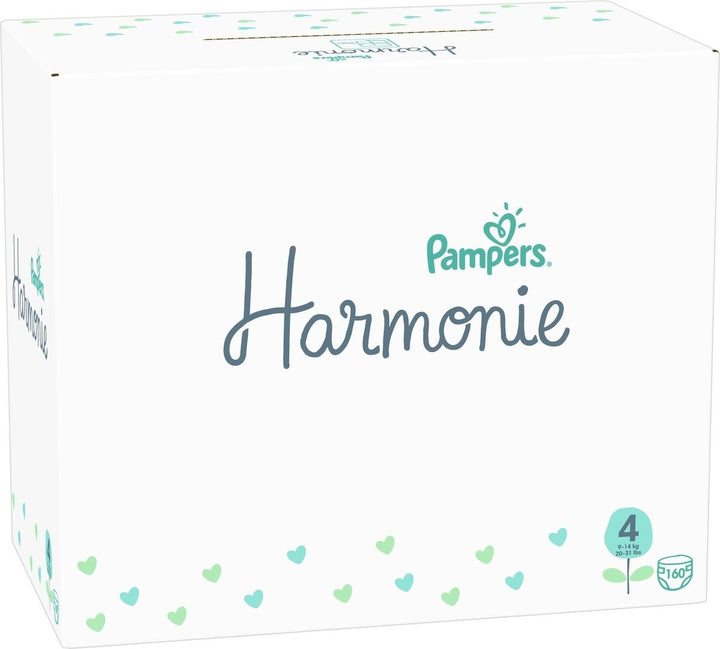 Pampers Harmonie - Size 4 (9kg-14kg) - 160 Diapers - Monthly Box