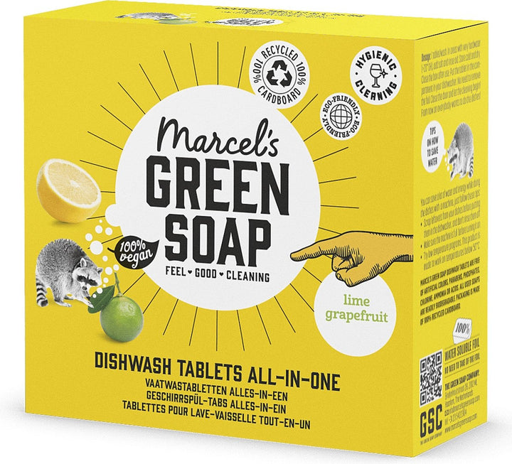 Marcel's Green Soap Dishwasher Tablets Grapefruit &amp; Lime - 24 pieces