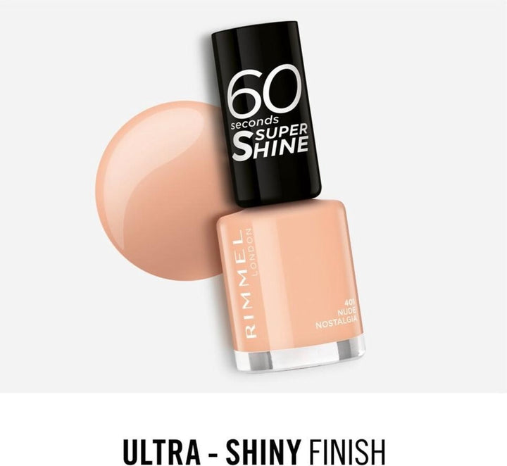 Rimmel 60 Seconds Super Shine Nail Polish - 401 Nude Nostalgia