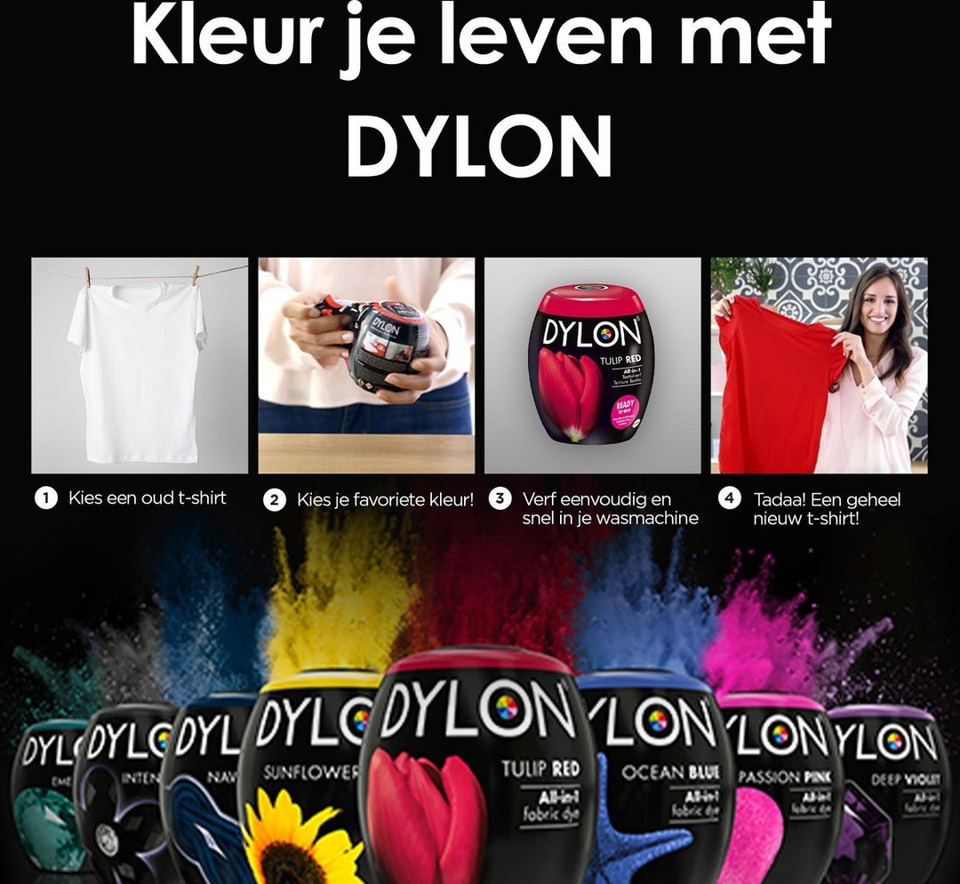 DYLON Wasmachine Textielverf Pods - Poeny Pink 350g - Verpakking beschadigd