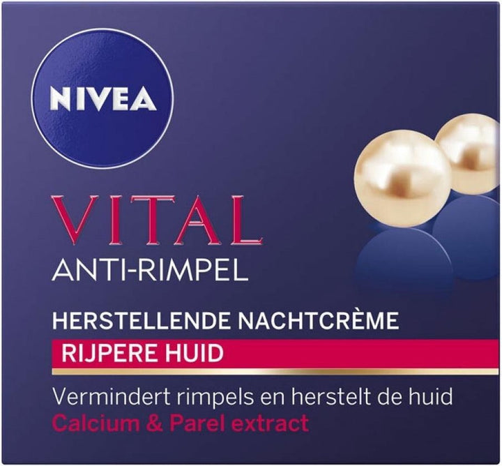 NIVEA VITAL Anti-Falten-Reparatur – 50 ml – Nachtcreme