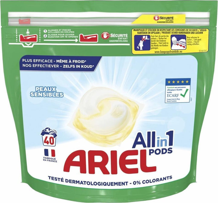 Ariel All-in-1 Pods Wasmiddelcapsules Sensitive 40 stuks