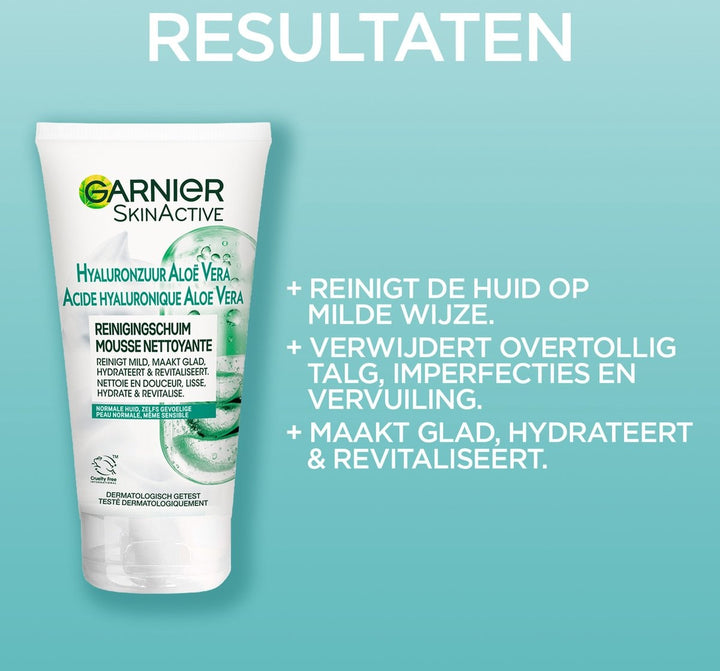 Garnier SkinActive Hyaluronsäure Aloe Vera Gesichtsreinigungsschaum 150 ml