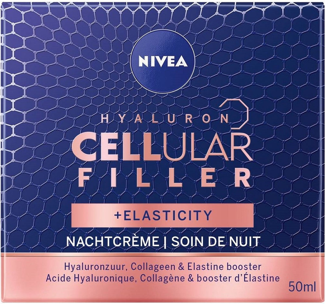 NIVEA Hyaluron CELLular Filler +Elastizität Nachtcreme – 50 ml