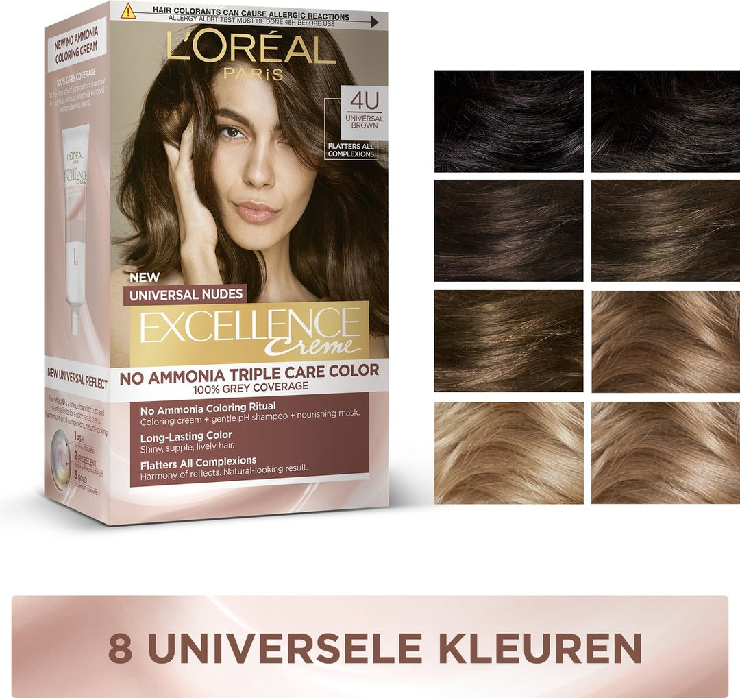 L'Oréal Paris Excellence Universal Nudes Universelle hellbraune Haarfarbe – Verpackung beschädigt