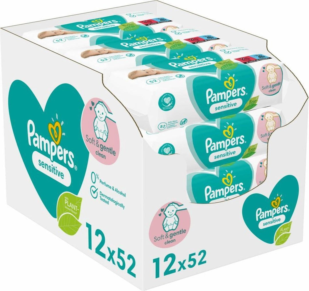 Pampers – Baby Wipes Sensitive Nachfüllpackung – 624 Tücher